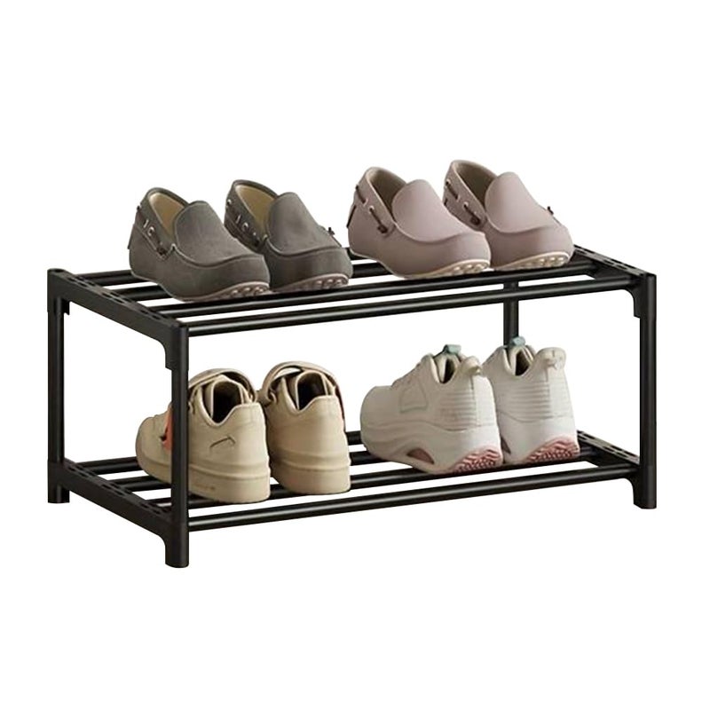 XIANGLV Shoe Rack 2Tier Shoe Rack Small Shoe Racks Storage Organizer AntiRust Coating Suitable For Dormitory Rental House Balcony Hallway Quick Assembly