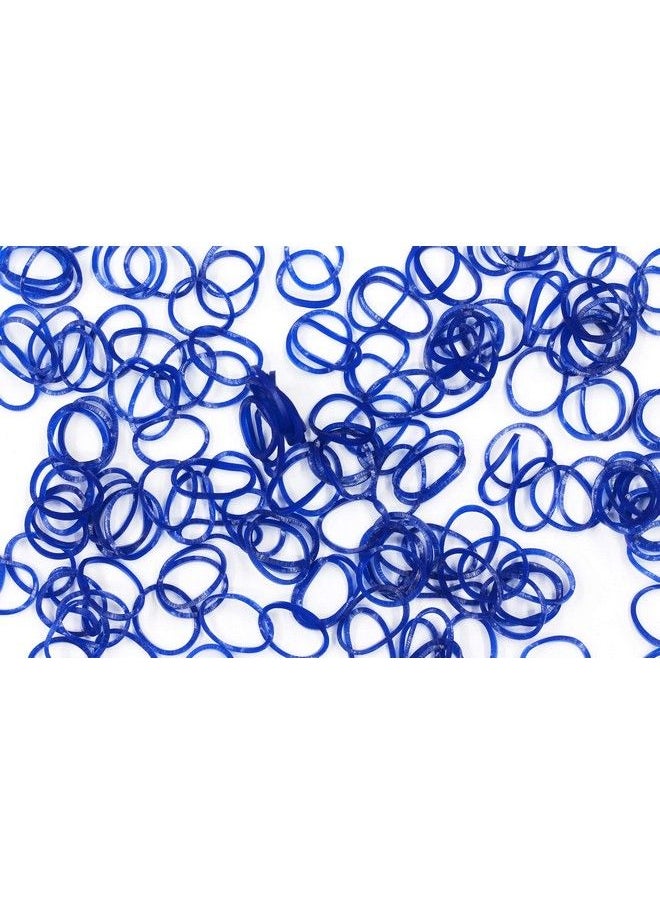 Rainbow Loom Navy Blue Jelly Rubber Bands Refill + Cclips  - Image 3