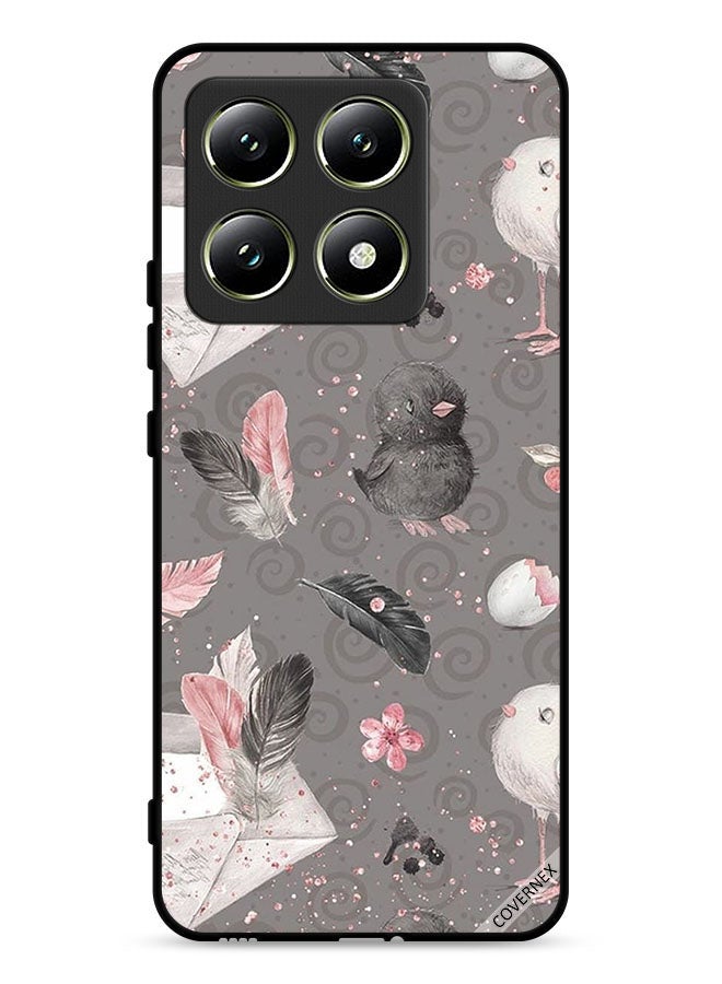 Covernex Xiaomi 14T 5G Protective Case Cover Feathers & Chicks - Image 1