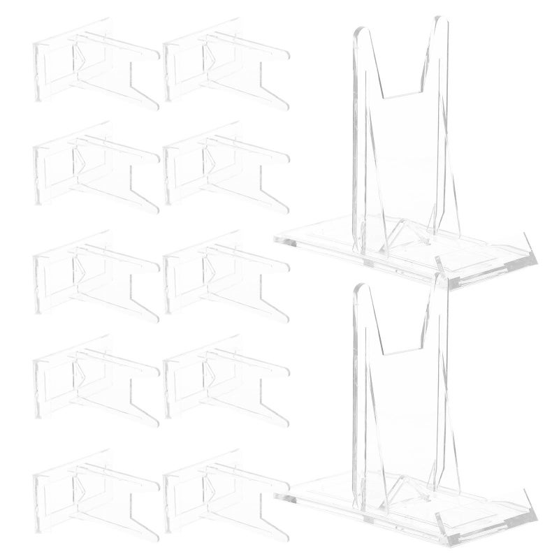 12 Adjustable Plastic Display Easel Stands For Plates Photo Frames Home Decor - Image 2
