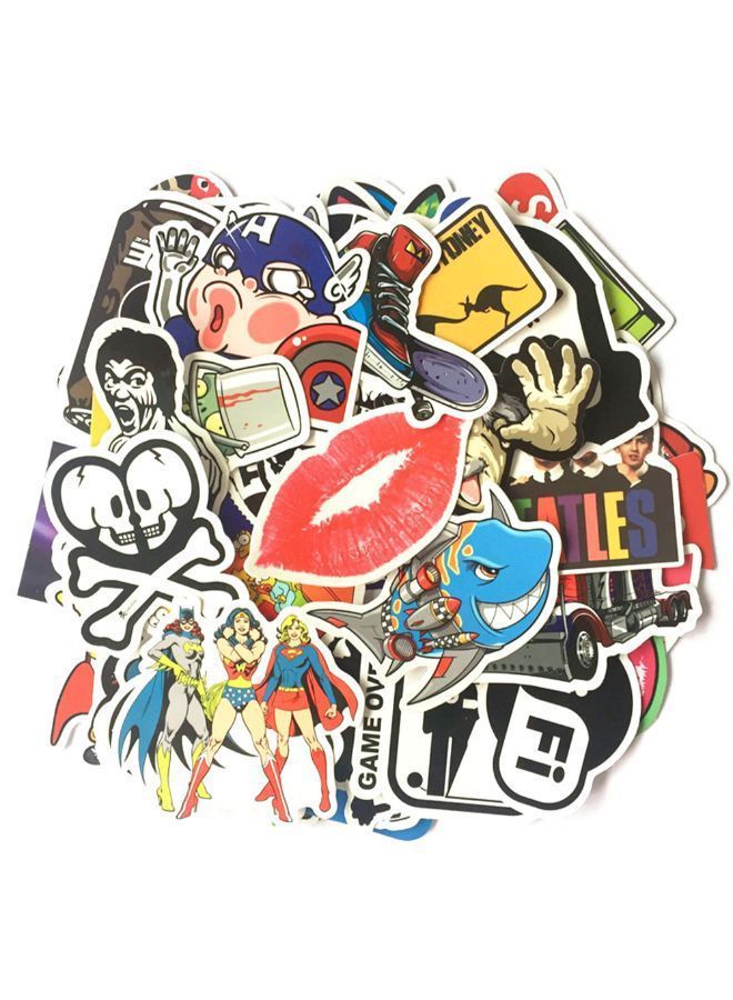 NIBEMINENT 100-Piece Retro Classic Vintage Stickers Multicolour - Image 1