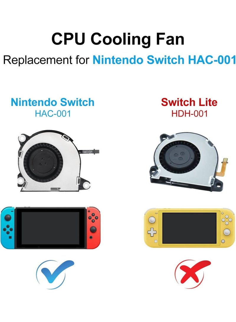 SOLARAE New Replacement Internal Cooling Fan, CPU Heatsink Cooler, Compatible with Nintendo Switch HAC-001 NS 2017 Console, PlayStation 4 Console, with PH1 Screwdriver Repair Tool Kit - Image 4