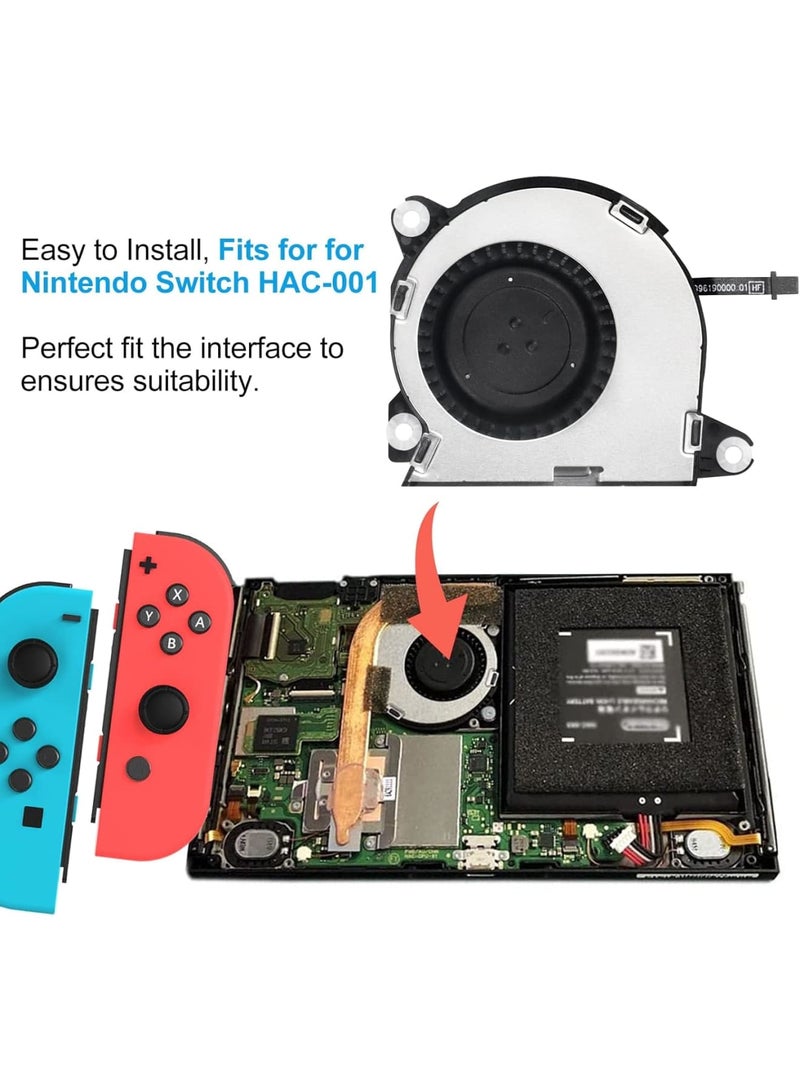 SOLARAE New Replacement Internal Cooling Fan, CPU Heatsink Cooler, Compatible with Nintendo Switch HAC-001 NS 2017 Console, PlayStation 4 Console, with PH1 Screwdriver Repair Tool Kit - Image 5