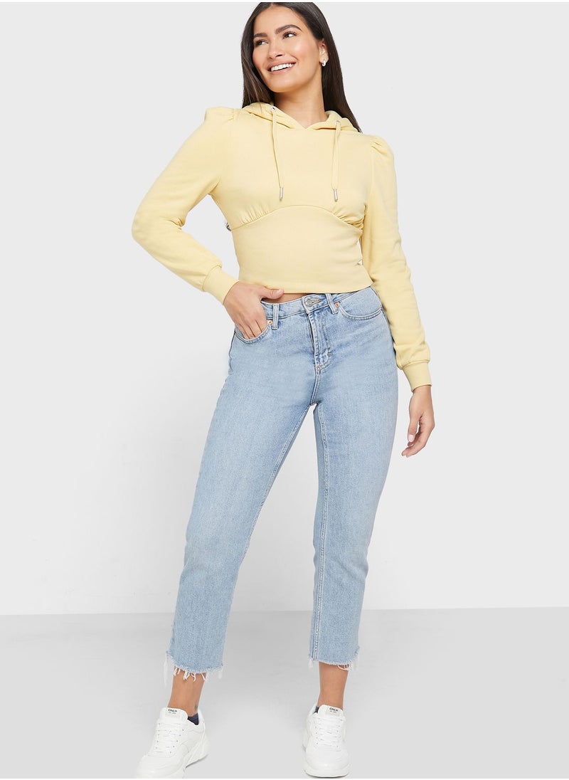 ONLY Drawstring Crop Hoodie  - Image 4