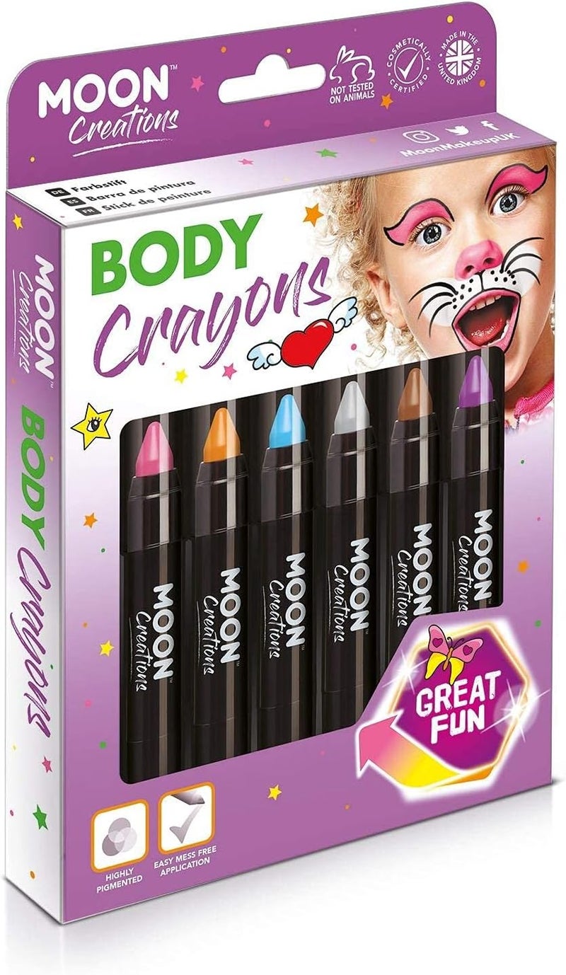 Moon Creations Face Paint Stick / Body Crayon Adventure Colours Boxset makeup for the Face & Body by Moon Creations - 0.12oz