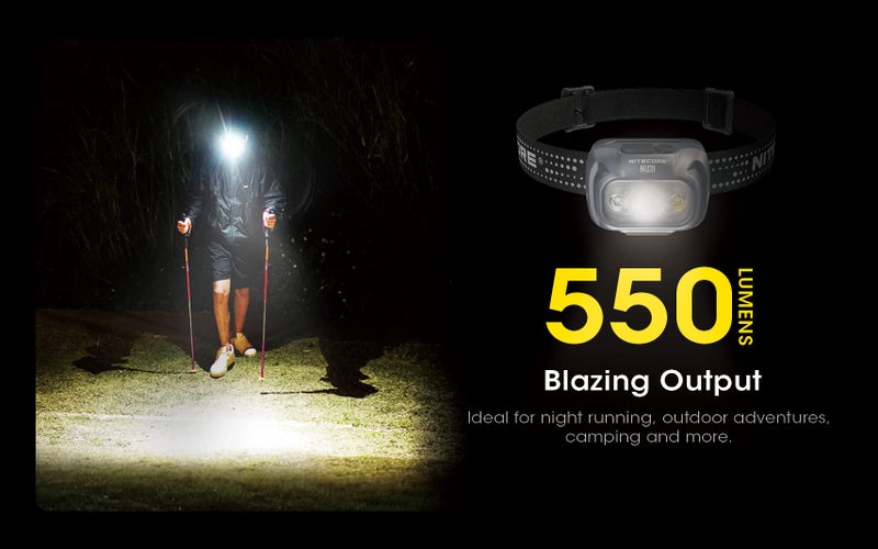 Nitecore NU31 Headlamp, 550 Lumen LED USB Rechargeable with White and Red Beams (Blue) - Image 2