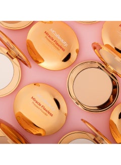 MCoBeauty MCoBeauty Miracle Flawless Pressed Powder, Natural Medium Shade, Oil-Control, Soft-Focus Finish with Hydrating Rose Flower Extract & Sweet Almond Oil, Vegan, Cruelty Free Cosmetics  - Image 2