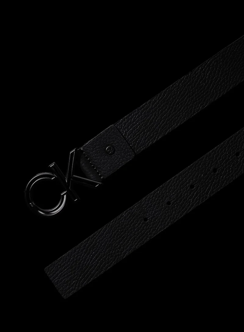 CALVIN KLEIN Logo Detailed Allocated Hole Belt