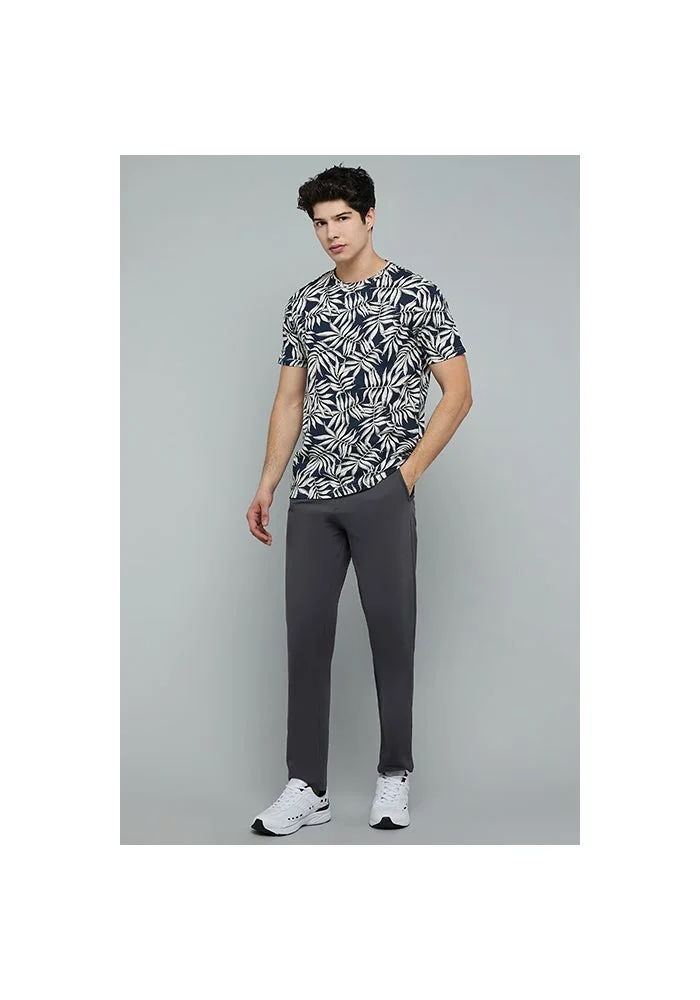 R&b Printed T-Shirt with Crew Neck and Short Sleeves