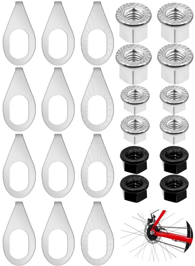 FOJOO Bike Axle Nuts & Safety Washers for Wheel Hubs, M8/M9.5/M10 - Image 1