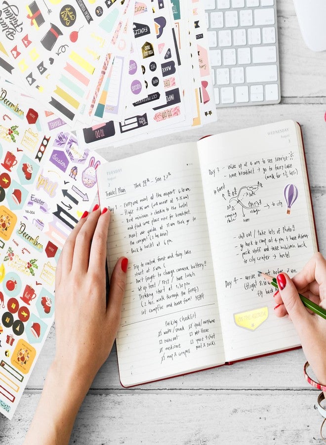 FEMBW 2026 Stylish Monthly Planner Stickers,27 Sheets Set of 1230+ pcs Happy Planner Stickers and Accessories for Journals, Calendars, Decorating Planners - Image 5