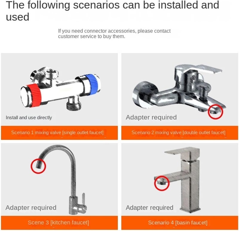 Foaming Extension Tube,faucet extension tube ，Adjustable Extension 1/2 Inch Faucet Extender Bathroom Adjustment Free Bending Anti Splash Bubbler Filter Universal Water Pipe (Color : White 20CM) (Colo - Image 5
