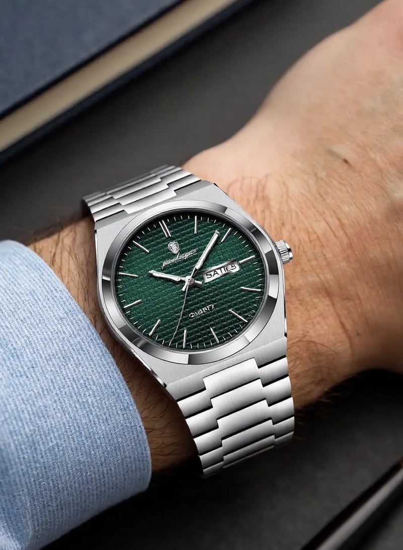 پوداجار ساعة الرجل ، مقاومة للماء مضيئة الرجال ساعة الكوارتز ، الرجال ساعات المعصم 40mm - Image 3