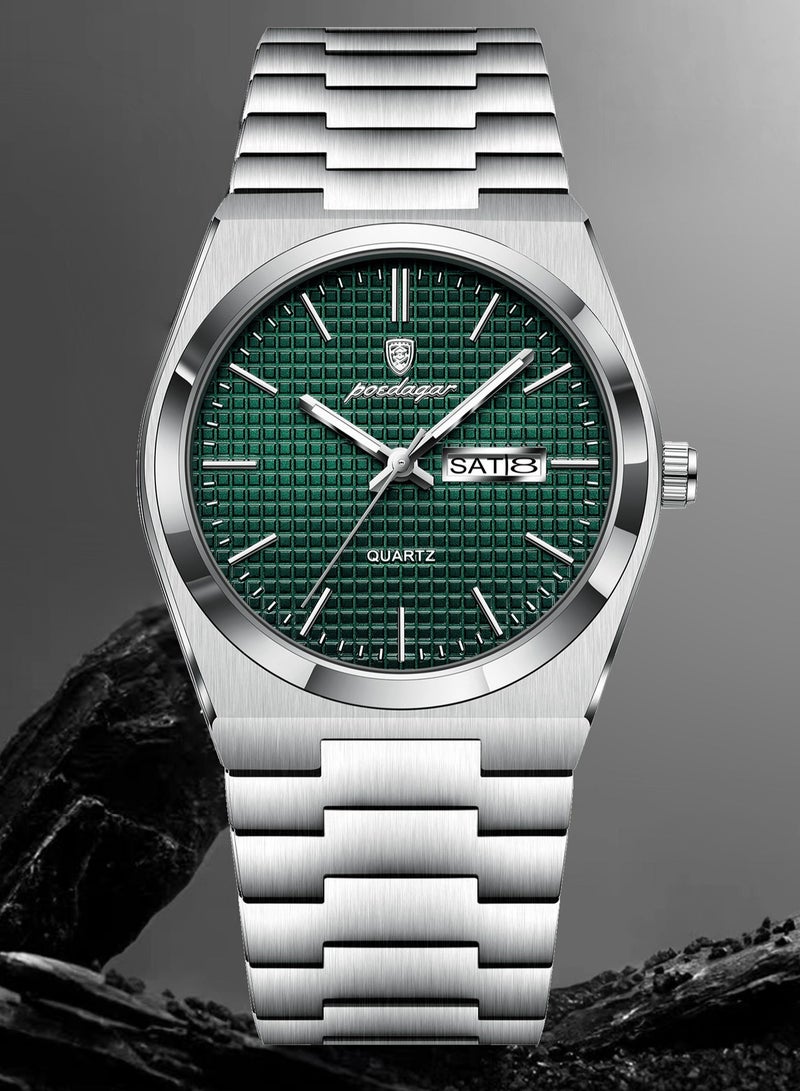 پوداجار ساعة الرجل ، مقاومة للماء مضيئة الرجال ساعة الكوارتز ، الرجال ساعات المعصم 40mm - Image 2