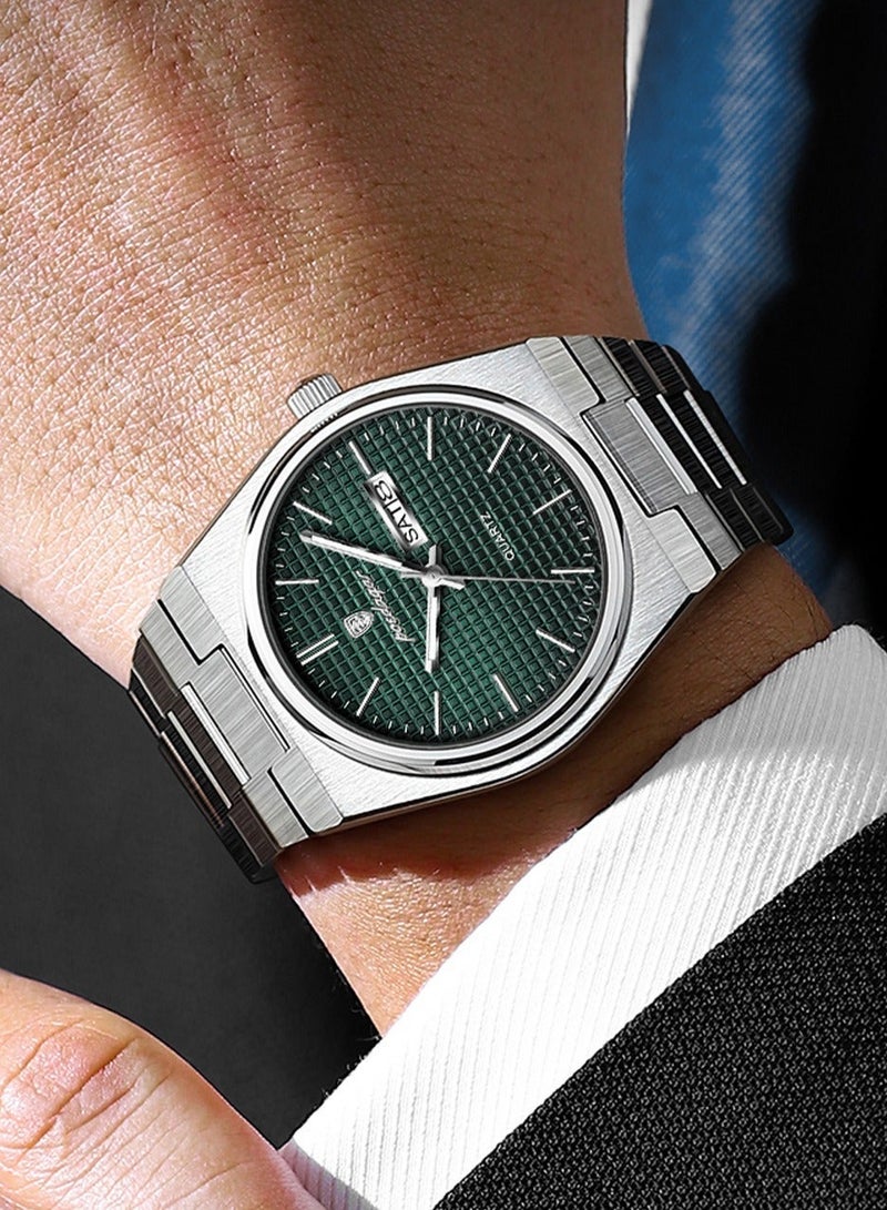 پوداجار ساعة الرجل ، مقاومة للماء مضيئة الرجال ساعة الكوارتز ، الرجال ساعات المعصم 40mm - Image 4