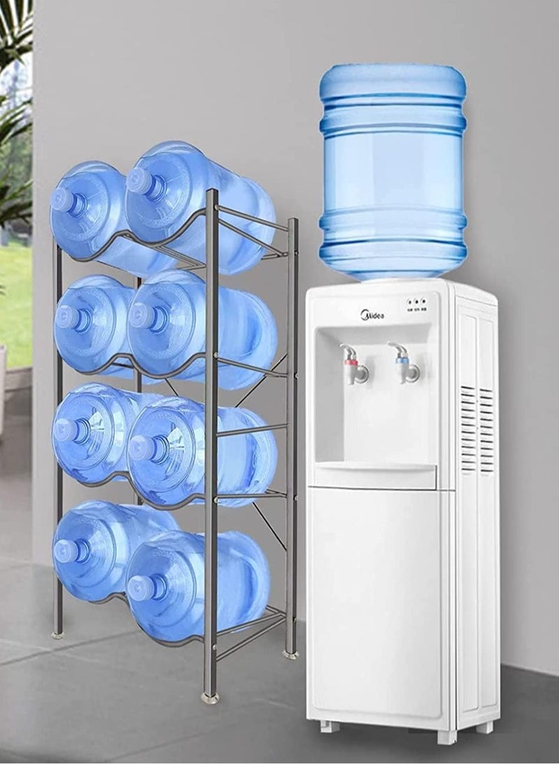 DubaiGallery 4 Tier Water Jug Rack Double-Row Water Jug Stand of 5 Gallon Bottle for 8 Bottles Heavy Duty Water Bottle Storage Holder for Office, Home - Image 4