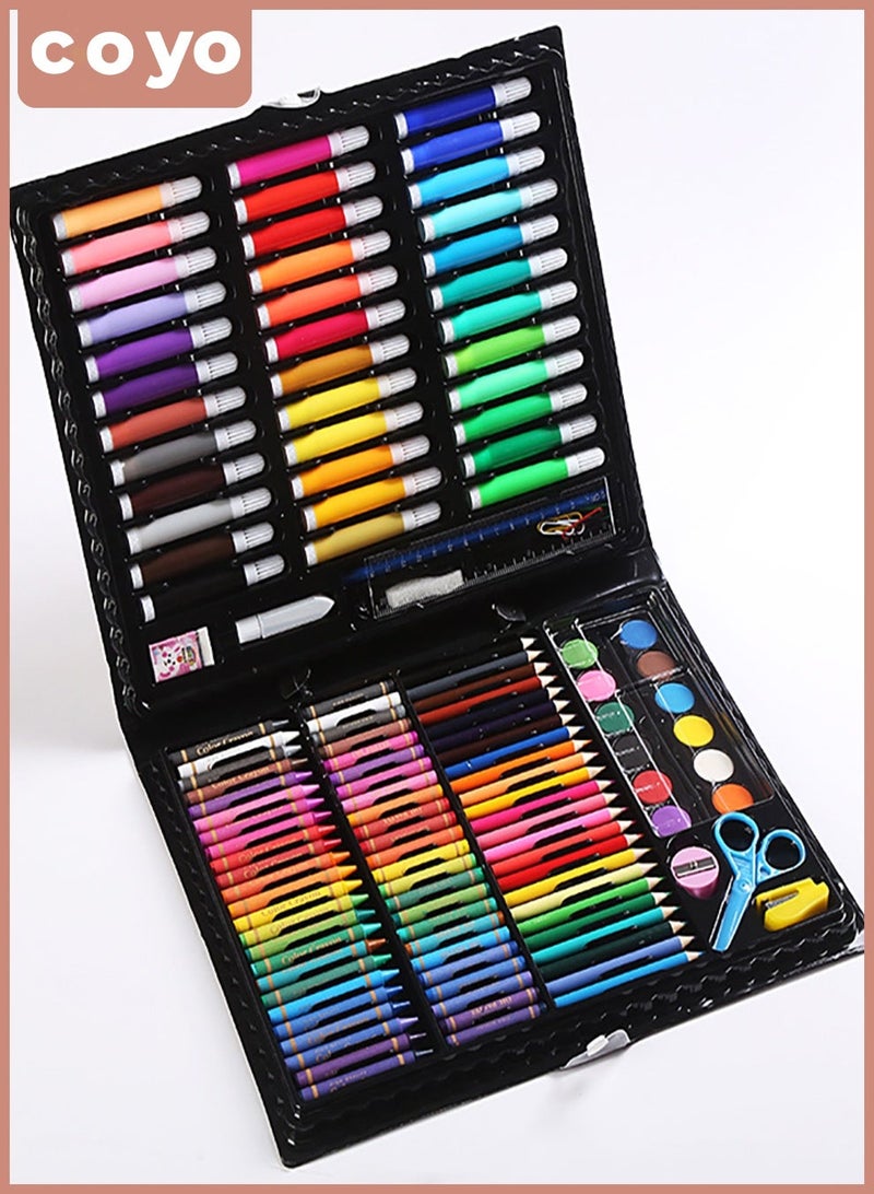 COYO 150Pcs Deluxe Art Drawing Crayon Set for Kids - Colorful Craft Supplies, Perfect  Gift - Image 1