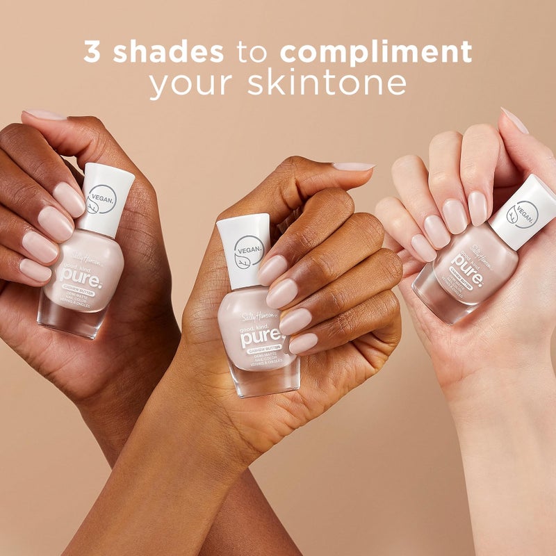 Sally Hansen Good. Kind. Pure. Nail Polish | Plant-Based, Vegan, 16-Free Formula | Sheer, Glossy | 20 Almond Milk | Sheer Nude Nail Color - Image 4