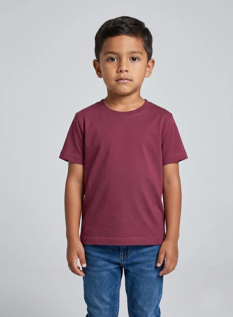 بيبي كلو Solid Maroon tee for boys and  girls