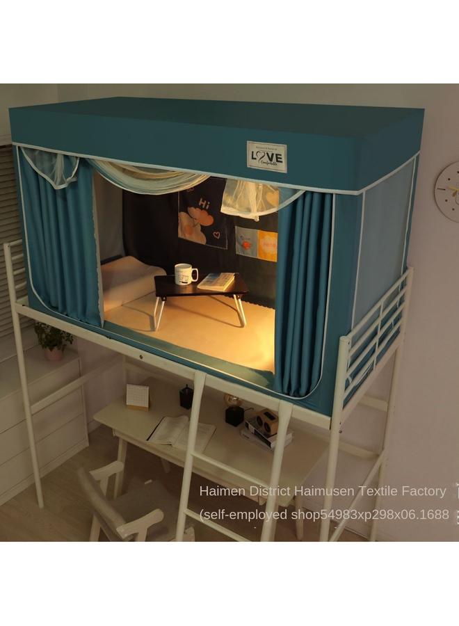 Bluejw 10Y Cross-border College Student Dormitory Mosquito Net Upper And Lower Bed Curtain Integrated Coating Shading Bed Curtain With Bracket Manufacturers - Image 4