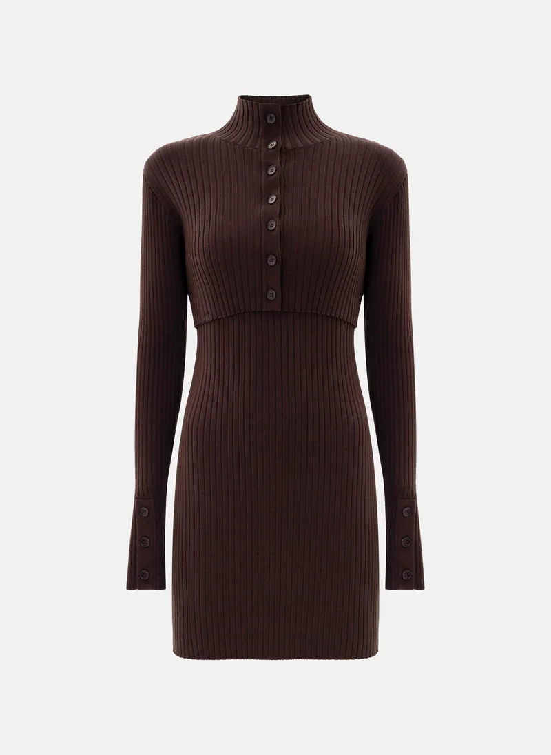 Lichi Mini jersey dress with tonal bolero