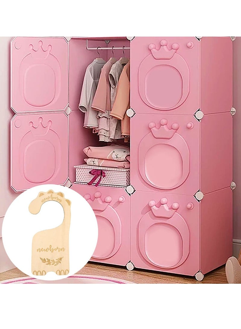 KASTWAVE Wooden Baby Closet Dividers 7 Pcs Baby Closet Size Divider Baby Cloth Organiser Baby Clothes Sorting Tags From Newborn Infant to 24 Months Boy Girl Nursery Decor - Image 5