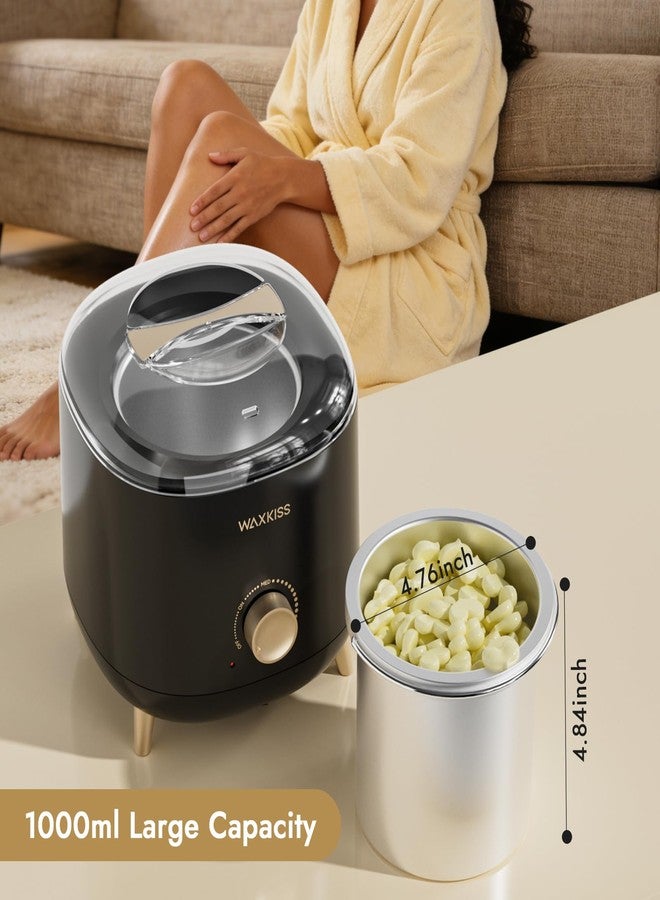 Wax Bear Large-Capacity Wax Warmer for Hair Removal – 1000 ml Wax Heater with Adjustable Temperature Control, Ideal for Salon & At-Home Use (Black - Image 2