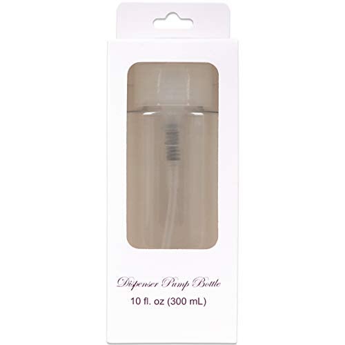 Pana 10oz Clear Push Down Pump Dispenser Empty Refillerble Bottle with Flip Top Cap - for Nail Polish, Travel, Cosmetics Packaging - Image 4