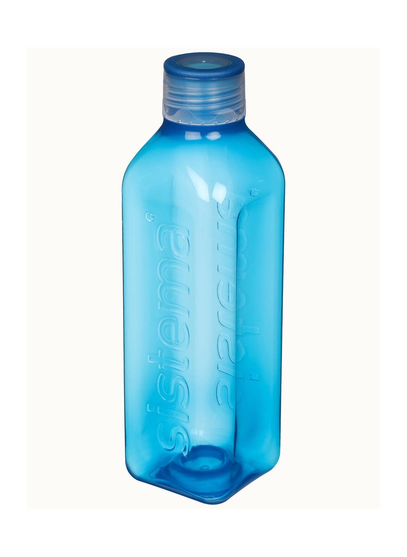 sistema زجاجة سيستما سعة 1 لتر مربعة، الأفضل للعمل والمدارس والتنقل، مانعة للتسرب، شكل مربع سهل الإمساك. مقاومة للصدمات، آمنة للغسل في غسالة الصحون وخالية من الفثالات و BPA، زرقاء، مصنوعة في نيوزيلندا - Image 2