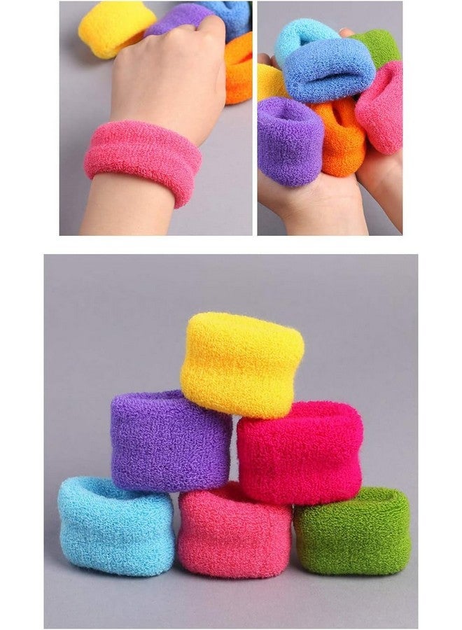 TRIPIN Thick Rubber Bands Hair Band Cottonthread, Extra Soft Colorful Bun Ponytail Holders for Girls and Women Multi-Colored (8CM) - Pack of 12 (Multi Color) - Image 4
