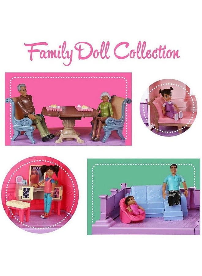 Beverly Hills Doll Collection Sweet Li'l Family Hispanic Dollhouse People Set of 9 Action Figure Set - Grandpa, Grandma, Mom, Dad, Sister, Brother, Toddler, Twin Boy & Girl - Image 4