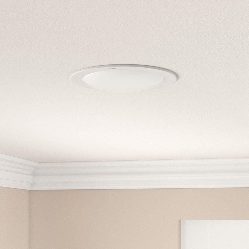 Philips داونلايت LED دائري 15 واط من الترا جلو | 3 ألوان في 1 داونلايت LED مدمج | ضوء سقف LED للمنزل | قطع: 6 بوصة، اللون: أبيض قابل للتعديل، عبوة من 4-بولي كربونات - Image 2