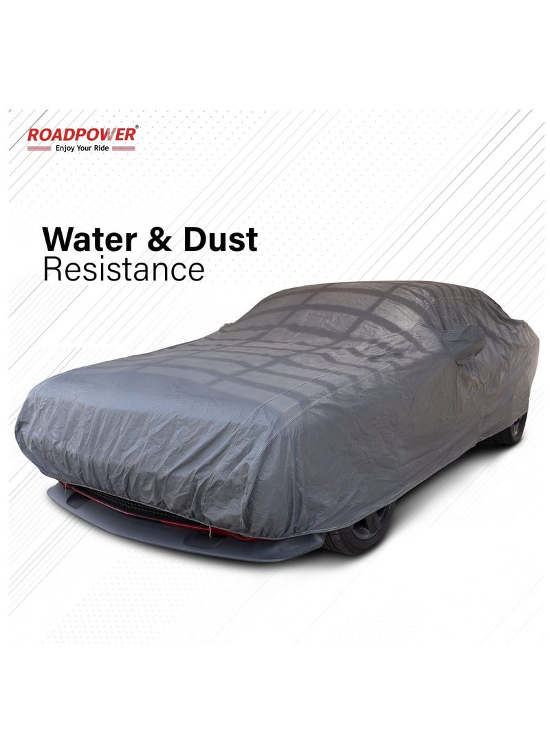 RoadPower zipper Car Body Cover with Mirror Pocket (Large 190X70X47 inch) - Image 3