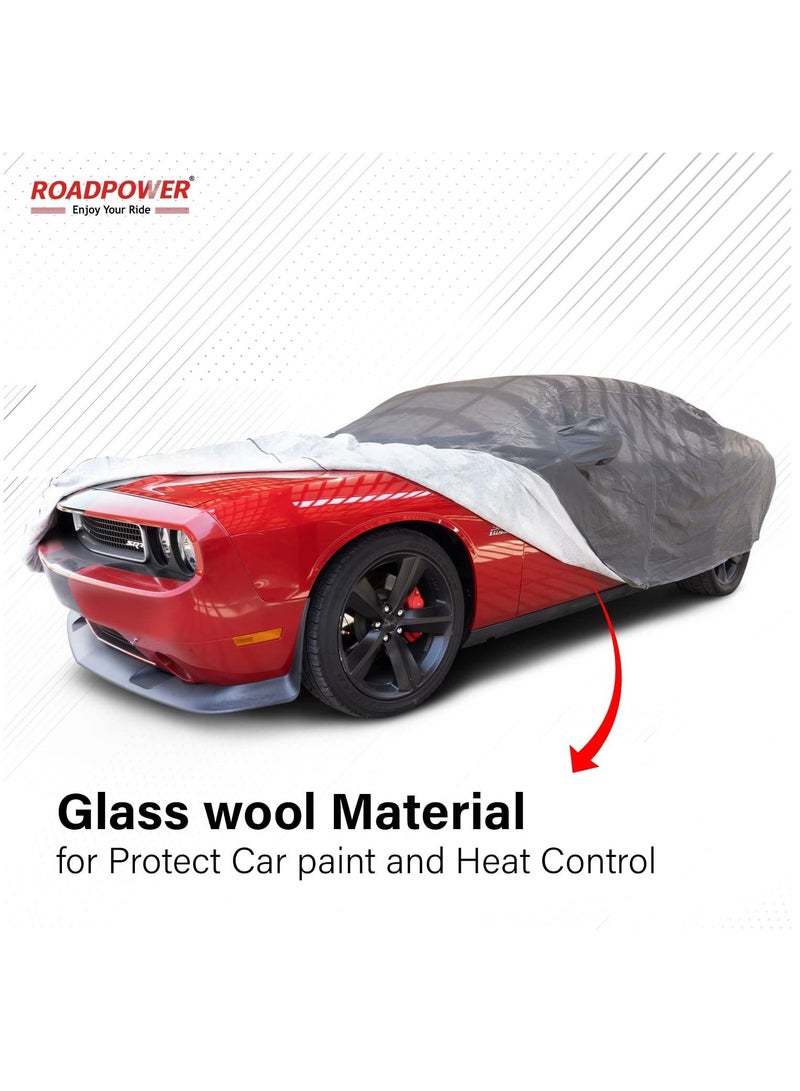 RoadPower zipper Car Body Cover with Mirror Pocket (Large 190X70X47 inch) - Image 2