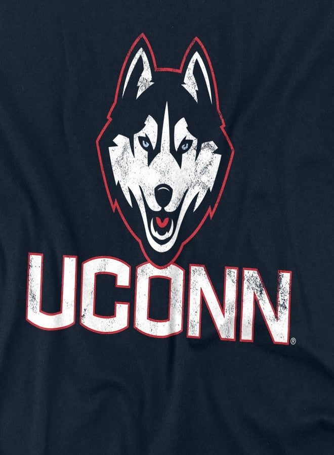 LOGOVISION University of Connecticut Official Distressed Primary Logo Unisex Adult T Shirt,Distressed Primary Logo, Medium - Image 3