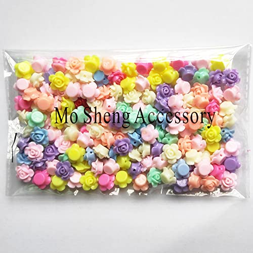 MO SHENG ACCESSORY 150pcs Mix Lots Rose Flowers Acrylic Charm Necklace Bracelet Chain Jewelry Making Colorful Beads DIY Craft Supply - Image 5