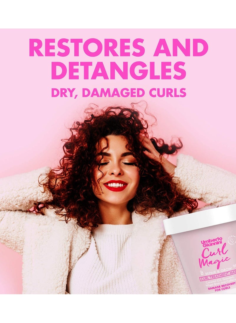 Umberto Giannini Curl Magic Hair Mask, Vegan & Cruelty Free Repair & Growth Curl Treatment Mask with Seaweed, Wheat Bran & Caffeine, 230 ml - pzsku/Z2307112FCD6C489B13EFZ/45/_/1737547726/2640515a-37f8-4709-8adf-f2fb8570edcc