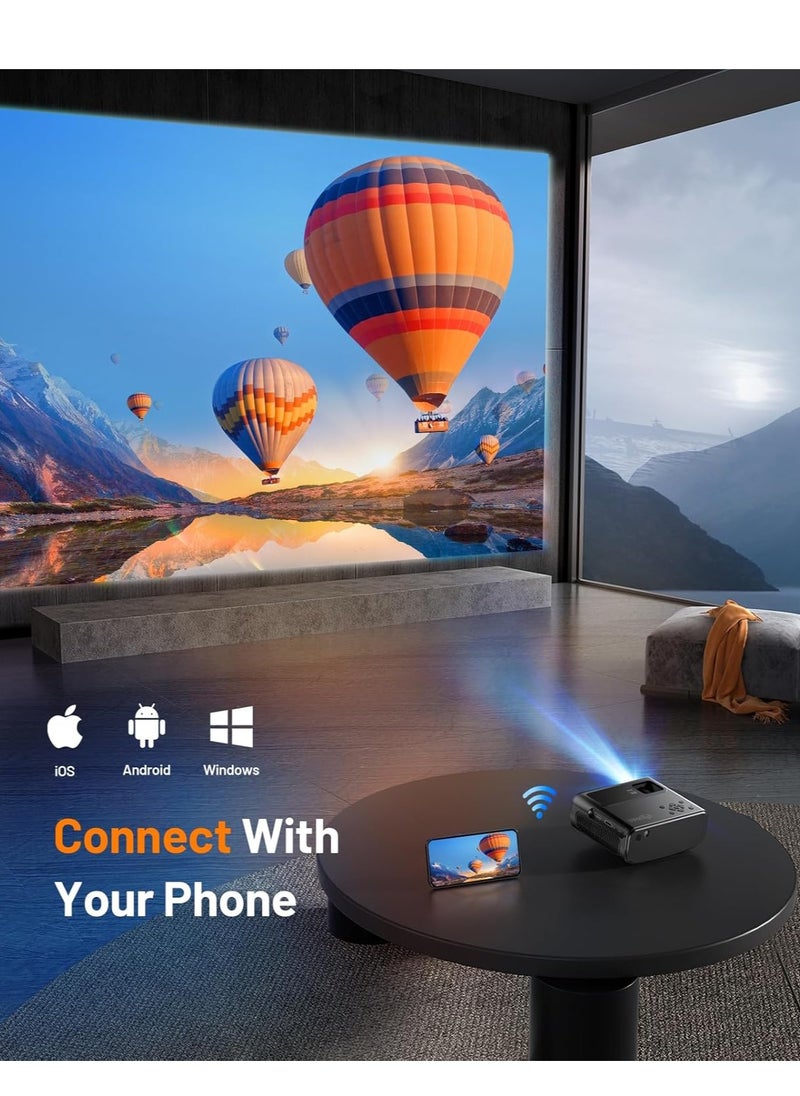 Generic WiFi Mini Projector – Full HD 1080P, 13000 Lux, Portable, Compatible with iOS/Android/Tablet/PC/TV Stick  - Image 2