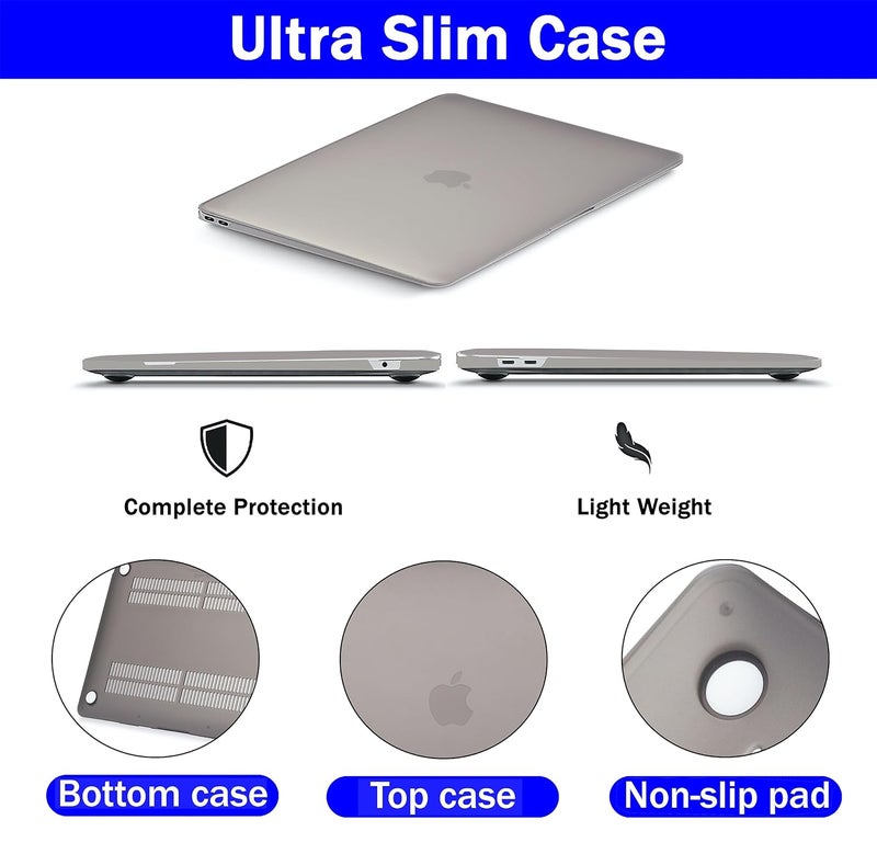 Gioia Bazaar Compatible with MacBook Air 15 inch Case Cover 2023 Release A2941 M2 Chip, Protective Plastic Hard Shell Case Cover (Grey) - Image 3