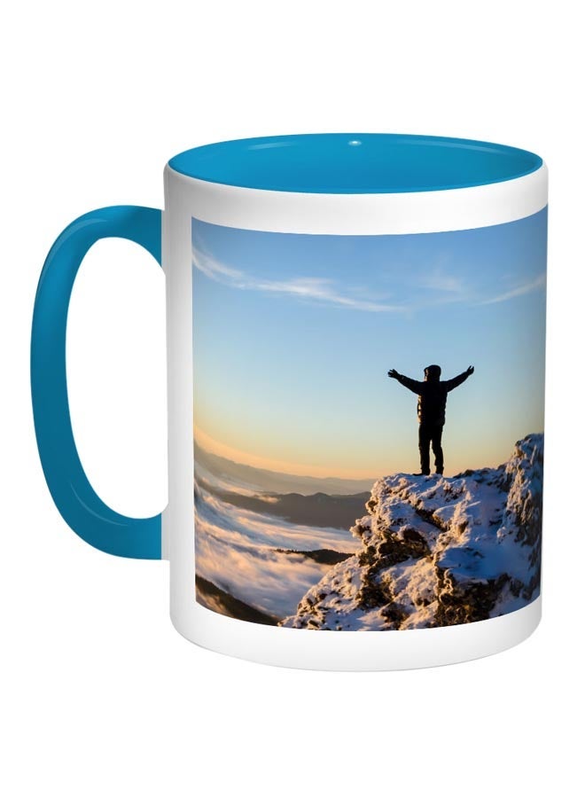 RYN The Summit Printed Coffee Mug Blue/White/Black 11ounce