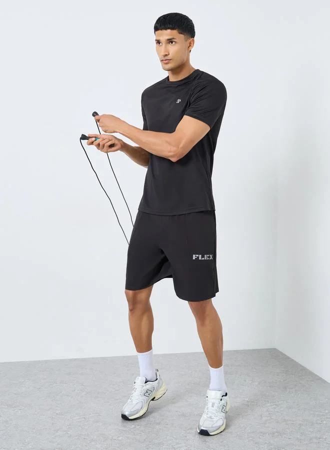 Styli Active Workout Shorts with Print Detail