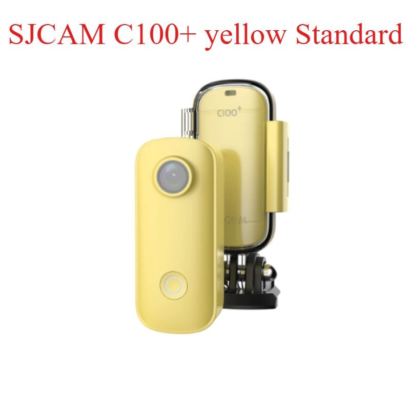Sjcam C100+ Standard 4K Action Camera, 30m Waterproof 2.4g WiFi Sports Motorcycle Dash Cam Vlog, Yellow - Image 1