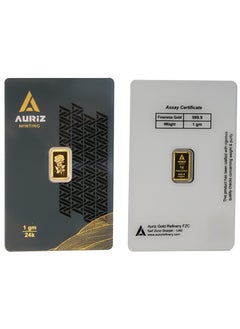 AURIZ MINTING Rizan Jewellery - Auriz Minting 1Gm 24K Gold Bar Flower Design  - Image 3