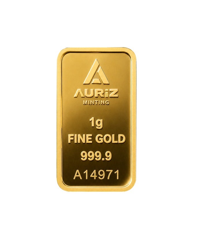 AURIZ MINTING Rizan Jewellery - Auriz Minting 1Gm 24K Gold Bar Flower Design - Image 4