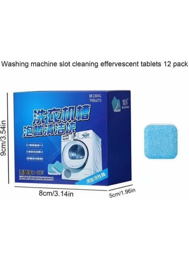Effervescent washing machine drum cleaner – Automatic washing machine drum cleaning and sanitizing tablets – Pack of 12 tablets - Image 2