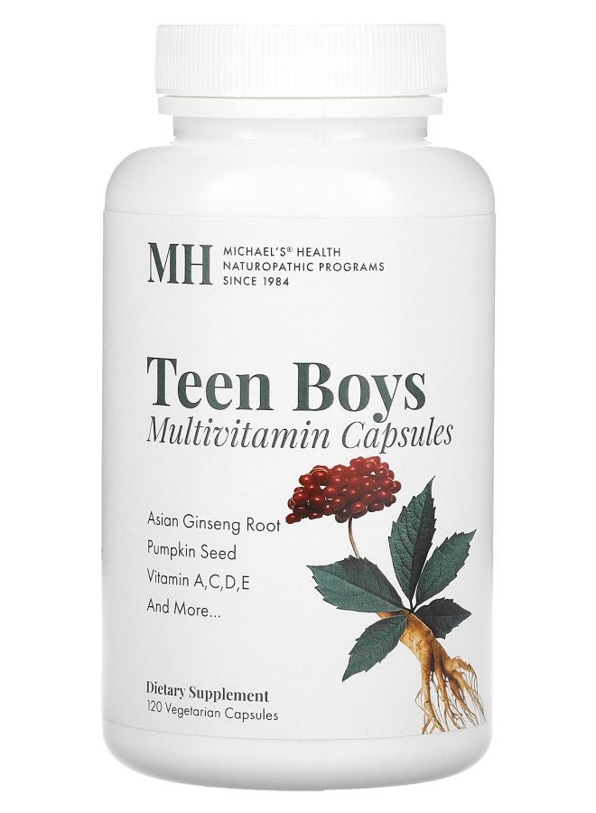 Michael's Naturopathic Teen Boys Multivitamin 120 Vegetarian Capsules