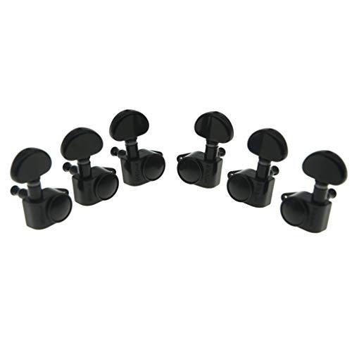 Wilkinson 3x3 ROTO Style Full Size Sealed Guitar Tuners Tuning Keys Pegs Guitar Machine Heads Fits USA Les Paul or Acoustic Guitars Black - Image 2