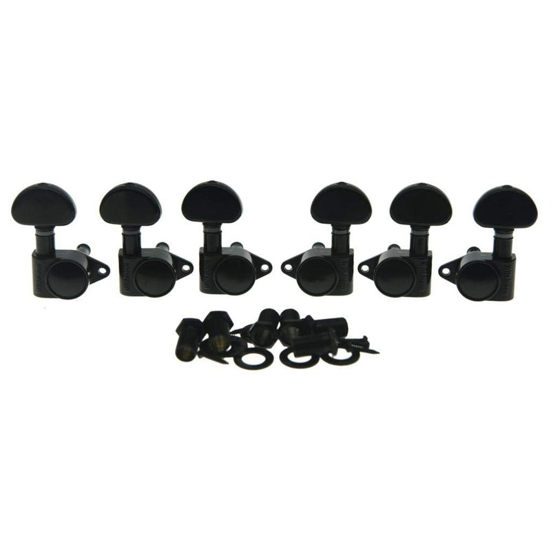 Wilkinson 3x3 ROTO Style Full Size Sealed Guitar Tuners Tuning Keys Pegs Guitar Machine Heads Fits USA Les Paul or Acoustic Guitars Black - Image 5