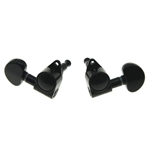 Wilkinson 3x3 ROTO Style Full Size Sealed Guitar Tuners Tuning Keys Pegs Guitar Machine Heads Fits USA Les Paul or Acoustic Guitars Black - Image 3