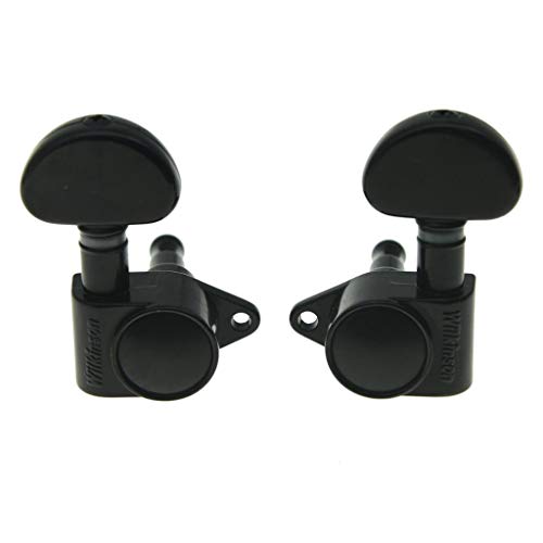 Wilkinson 3x3 ROTO Style Full Size Sealed Guitar Tuners Tuning Keys Pegs Guitar Machine Heads Fits USA Les Paul or Acoustic Guitars Black - Image 4